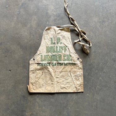 Vintage 1950s Dolliff Lumber Co Revillo, SD Nail Apron 