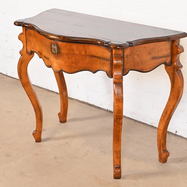 Baker Furniture Italian Provincial Carved Maple Console or Entry Table