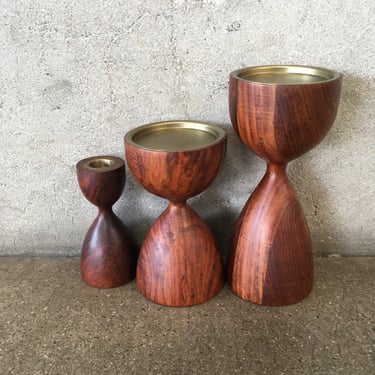Set of Three Vintage Crate &amp; Barrel Candle Holders