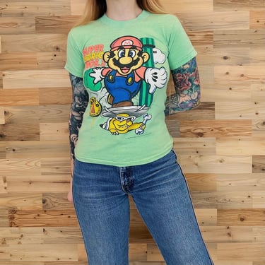 1990 Vintage Super Mario Bros 3 Nintendo Game Tee Shirt 