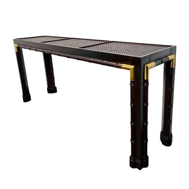 #1158 Cane Top Console Table