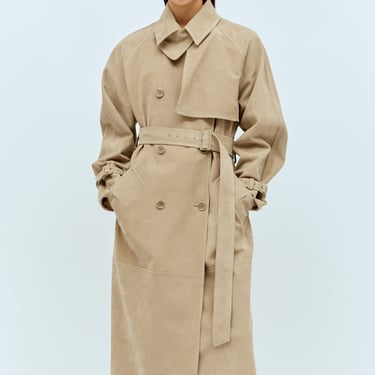 Max Mara Women Nubuck Trench Coat