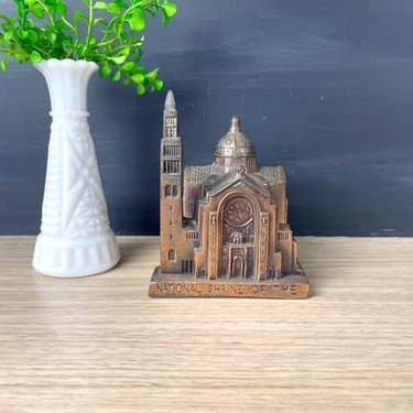 National Shrine of the Immaculate Conception cast metal model - vintage souvenir 