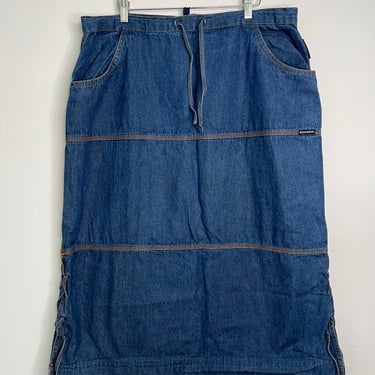 Vintage Denim Midi Skirt