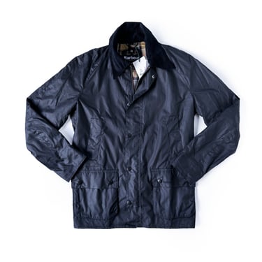 BARBOUR ASHBY NAVY WAXED JACKET