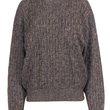 Valentino - Brown Wool Basket Weave Sweater Sz M