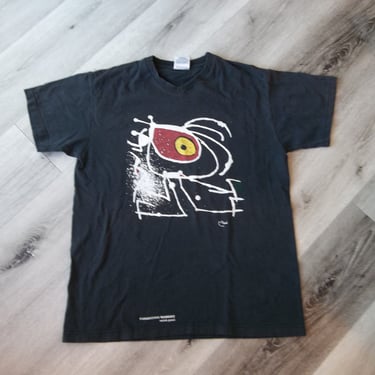 Vintage T-shirt Joan Miro Large Modern Art  Distressed Grunge Streetwear Clothing  1990s 