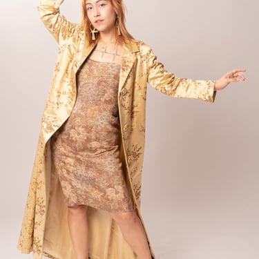 Gold Satin Brocade Coat