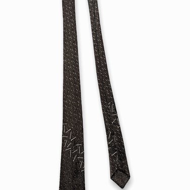 Vintage 1950s/1960s WEMBLEY Silkl Necktie ~ Atomic / Embroidered ~ Rockabilly ~ Mod ~ Preppy ~ Ivy Style ~ Trad ~ Tie 