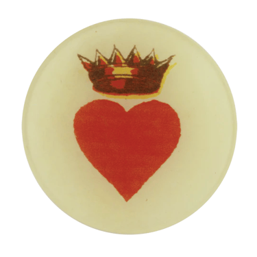 Crowned Heart 4&quot; Round plate