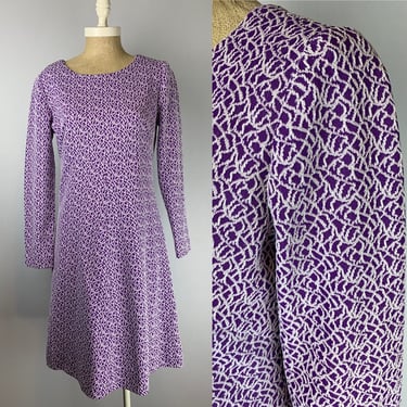 Vintage 60s Purple Mod Dress Size 4 