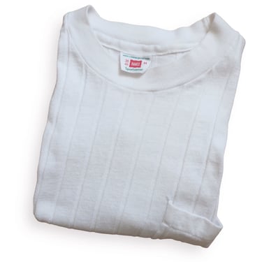 60s t shirt / pocket t shirt / 1960s Hanes Sportswear ribbed cotton raglan cut pocket t shirt Small 