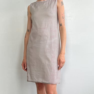 Jil Sander Silk Stripe Pattern Dress (S)