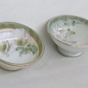 Germany Floral Small Mini Bowls Trinkets Set of Two 3930B