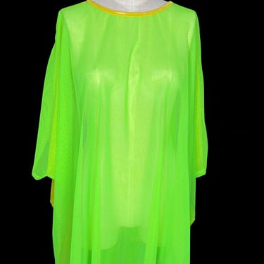 Colorblock Sheer Mesh Tent Dress-One Size Fits All-Swimsuit Coverup-Beach Coverup-Oversized Top- Dress-Plus Size-See Through Top-Lingerie 