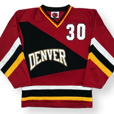Vintage 90s Denver Pioneers Hockey #30 Made in USA Home Jersey Size Small/Medium 