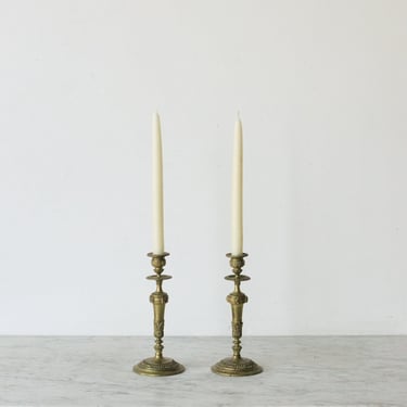 Pair of Antique Brass Candlesticks