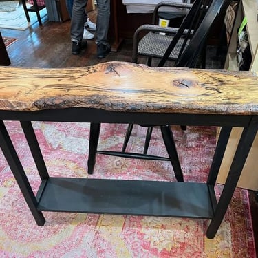 A console with character! Reclaimed wood console table. 36” x 11” x 30” 