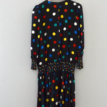 Vintage 1980s Polks Dot Dress