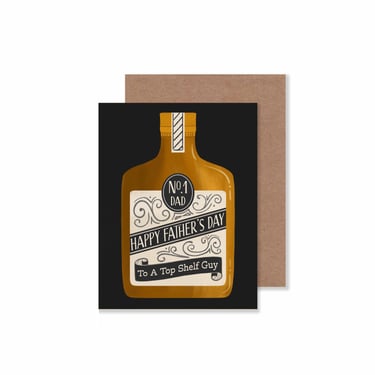 Whiskey Bottle Father's Day Card/ 4.25