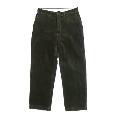 vintage corduroy pants / 90s baggy pants / 1990s Polo Ralph Lauren army green baggy corduroy pants 32 