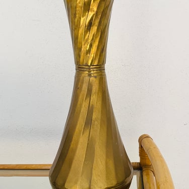 Brass Vase With Swirl Pattern