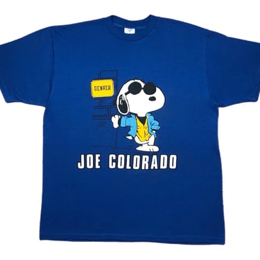 Vintage 80s/90s Peanuts “Joe Colorado” Snoopy In Denver Made in USA Graphic T-Shirt Size Large/XL 