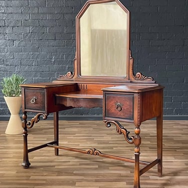 American Colonial Mahogany Vanity Desk, c.1940’s 