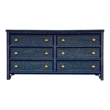 Newly Lacquered Vintage Henry Link Wicker Dresser 