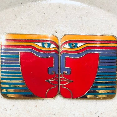 One pair on Vintage Circa 1970s Laurel Burch Clip on Earrings by LeChalet