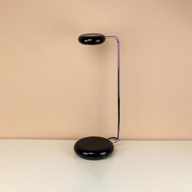 Mid-century Table Lamp | Retro Modern Office Lighting | 80's Meblo Desk Light | Design by Bruno Gecchelin | Adjustable Black Lamps 