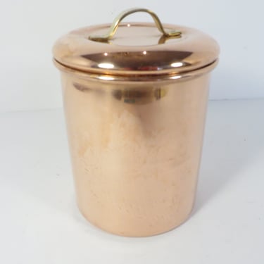 Mid Century Copper Canister - Small Copper Canister 