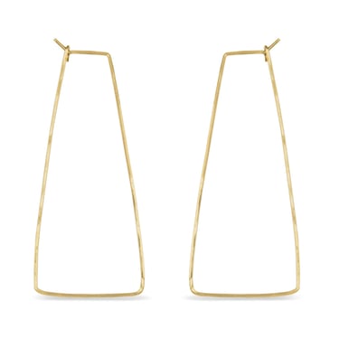 Tall Trireck Hoops - 14k Gold Filled