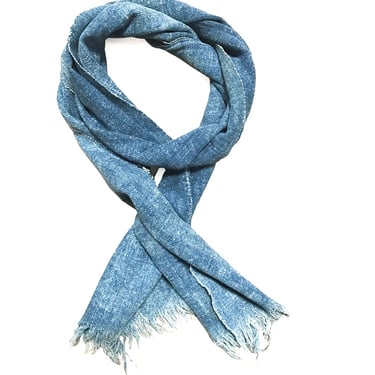Original Vintage dark indigo cotton scarf