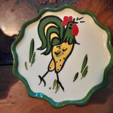 Vintage 50s Chicken/ Rooster Wall Pockets / Hand Painted in California / Kitsch 