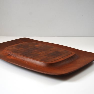 Vintage Danish Modern Teak Cutting or Cheese Board by Jens Quistgaard for Dansk, Made in Denmark 