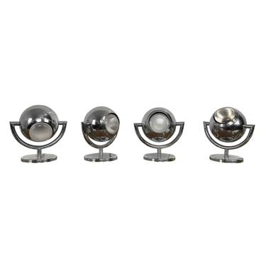 Set of 4 Raymond Loewy Eyeball Magnetic Lamps