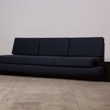 Kroehler Sofa with Glass End Tables 