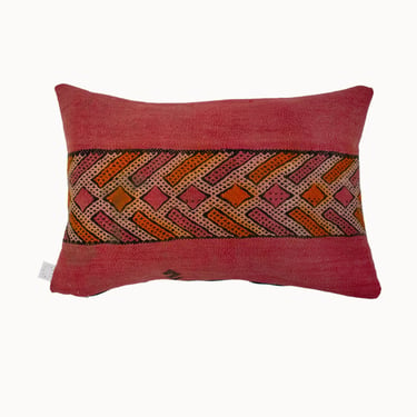 Red Handwoven Moroccan Kilim Pillow