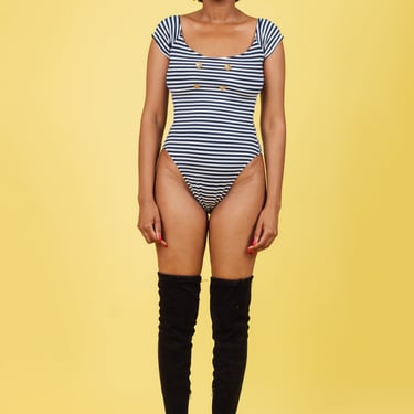 Vintage Nautical Stripe Bodysuit | S