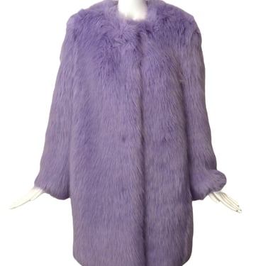 ALABAMA MUSE-NWT Purple Faux Fur Coat, Size 8