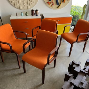 Set of 4 Bill Stephens armchairs