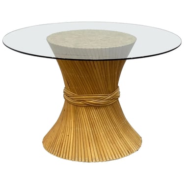 Sheaf of Wheat Round Glass Top Dining Table  UL259-18