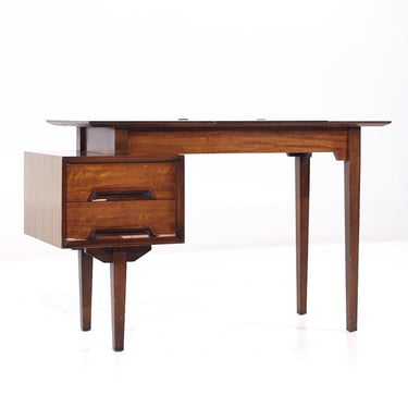 Milo Baughman for Drexel Perspective Mid Century Walnut Vanity Desk - mcm 