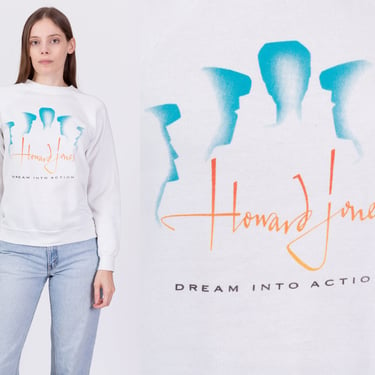 1985 Howard Jones Dream Into Action Sweatshirt - Men's Small, Women's Medium | Vintage 80s British Pop Music Album Crewneck 