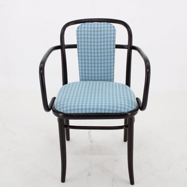 1970s Beech Bentwood Chair by Ton ,Czechoslovakia / Vintage Chair / Mid-century / Blue Colour / 