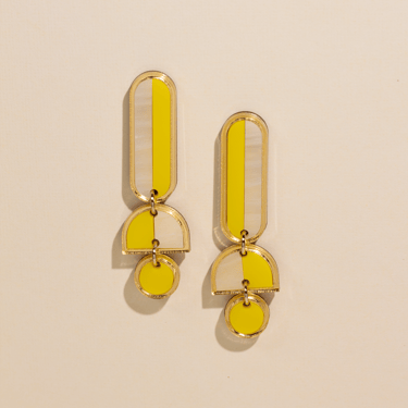 Lanie Statement Earrings - Yellow