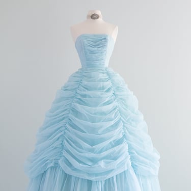 Fairytale 1950's Powder Blue Cinderella Ballgown / Small