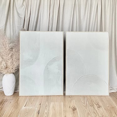 set of 2 framed plaster wall art | custom for Debbie 