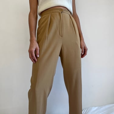 Vintage Peanut Tall Wool Blend Trousers